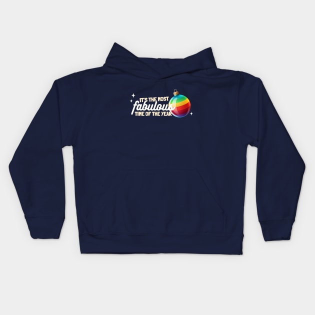 Gay Christmas: It's The Most Fabulous Time Of The Year Kids Hoodie by Synthwear